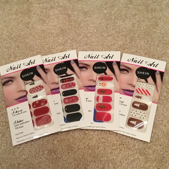 SHEIN Other - SHEIN Christmas Nail Wraps (Set of 4)